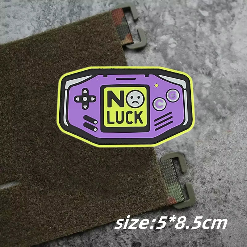 GAMEBOY Nostalgia Embroidered PVC Patch for Clothes Armband Tactical Equipment Hook and Loop Patches Backpack Stickers