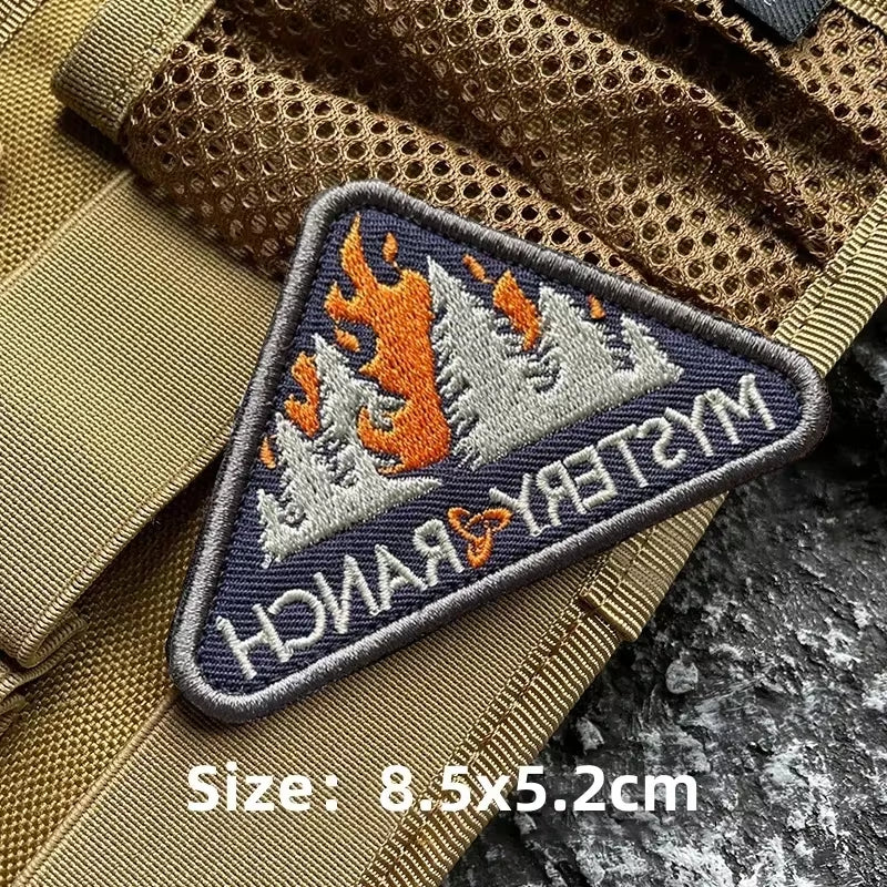Mystery Farm Embroidery Hook & Loop Patches Personality Armband Tactical Morale Badge for DIY Clothes Backpack Applique