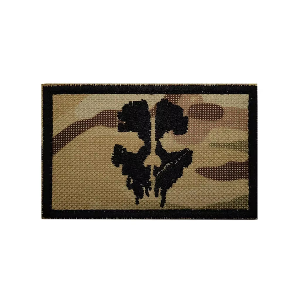 Call of Duty Ghost Mask Armband 16 COD16 19 Shadow Team Morale Emblem Tactical Accessories Embroidered Patches Backpack Sticker