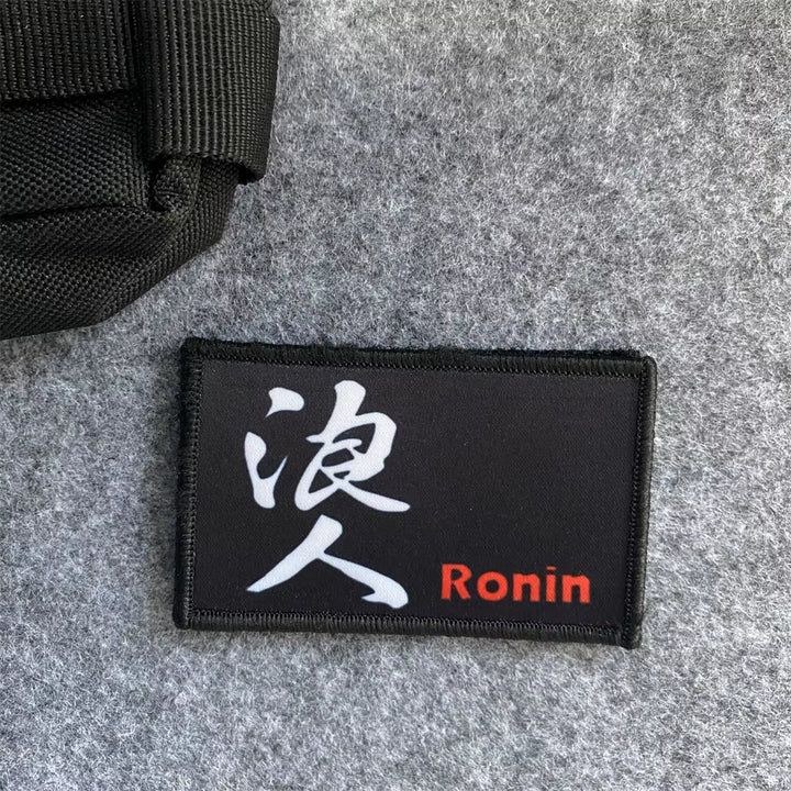 Ronin Samurai Tactical Patches Military Army Morale Badge Hook and Loop Outdoor Sports Armband Backpack Hat Accessories Sticker