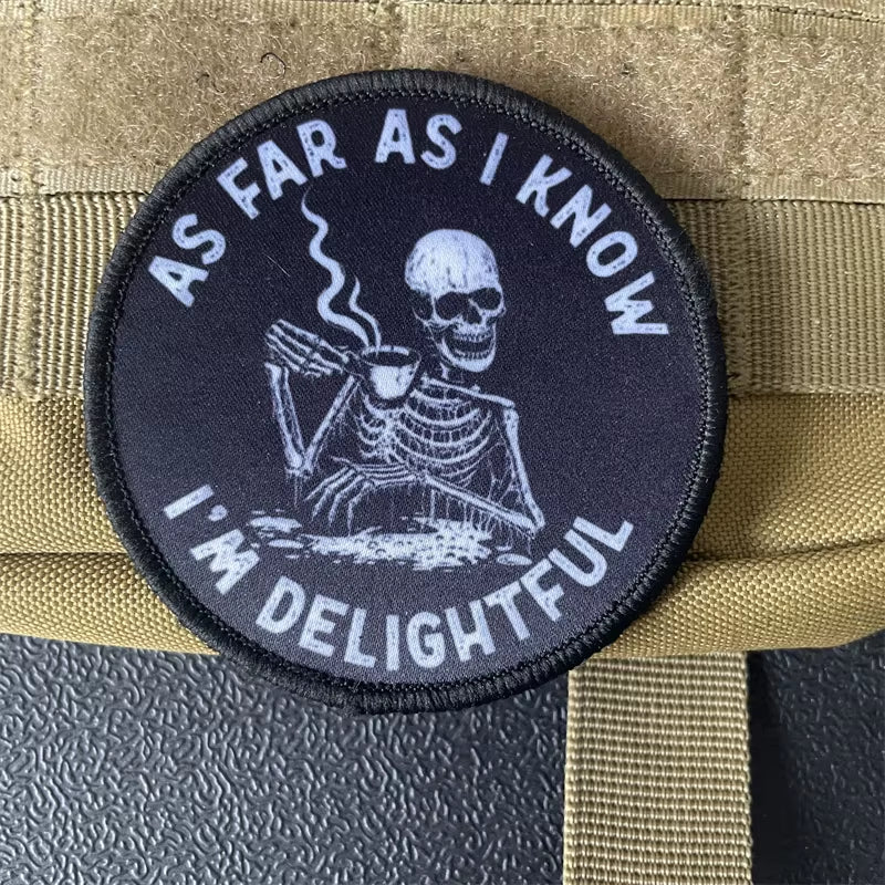 Skull Tactical Patches Mystery Ranch Embroidered Emblem Hook&Loop Patch Skull Head Morale Badge DIY Outdoor Backpack Applique