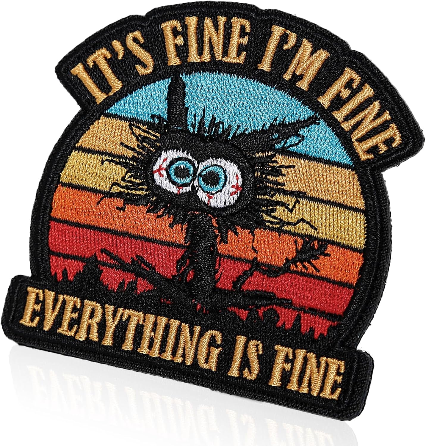 It'S Fine I'M Fine Everything Is Fine Patch, Embroidered Hook and Loop Patches, Funny Meme Morale Patch for Backpacks, Dog Harnesses, Army Vests, Gym Bags, Hats, Helmets
