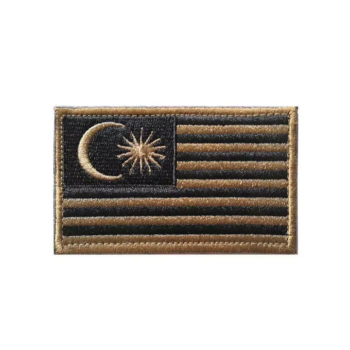 Spain Us Flag Badge Hook and Loop Embroidered Army Military Tactical Hook Patches Mexico Flags Cloth Stickers Shoulder Applieque