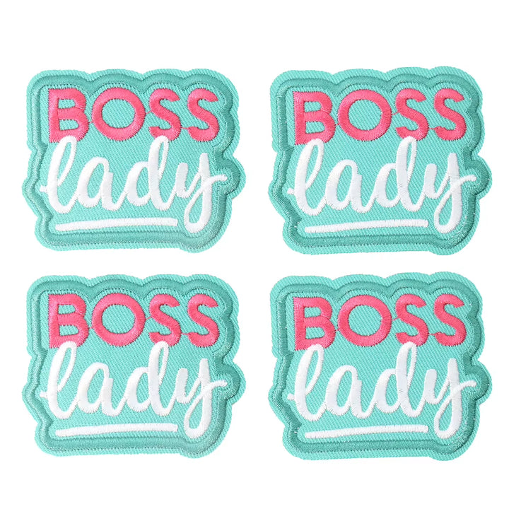 1Pcs Boss Lady English Letters Patch Cloth Stickers Embroidery Appliques Clothing Accessories DIY Badges T-Shirt Sewing Supplies