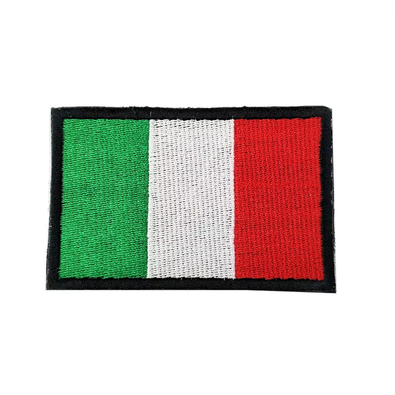 Portugal Flag Backpack Badge France Hook and Loop Embroidered Military Patches Flags Cloth Stickers Shoulder Applieque DIY