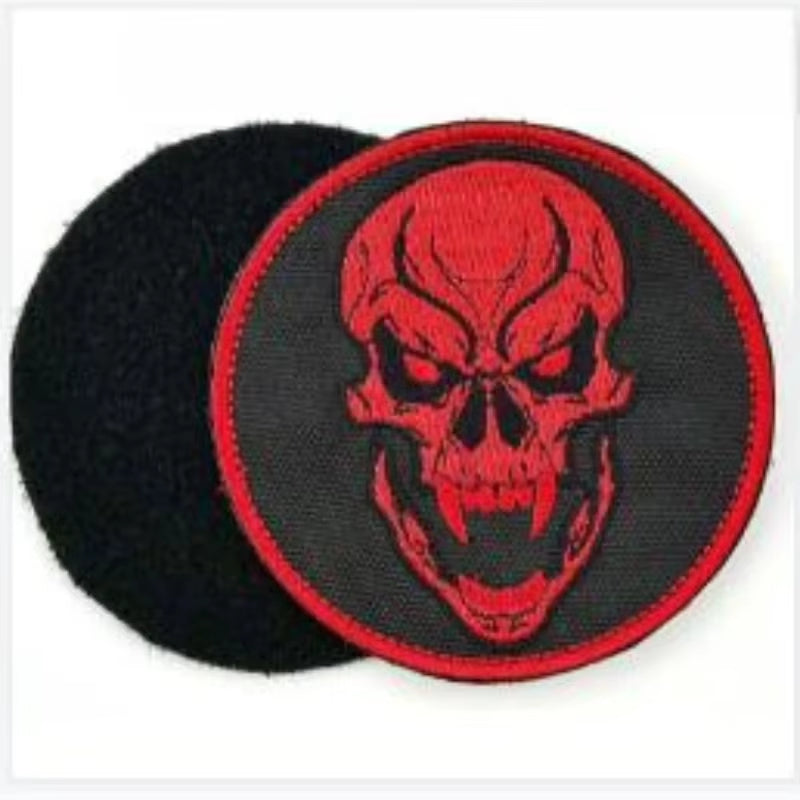 Skull Tactical Patches Mystery Ranch Embroidered Emblem Hook&Loop Patch Skull Head Morale Badge DIY Outdoor Backpack Applique