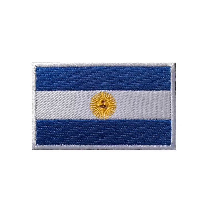 Spain Us Flag Badge Hook and Loop Embroidered Army Military Tactical Hook Patches Mexico Flags Cloth Stickers Shoulder Applieque