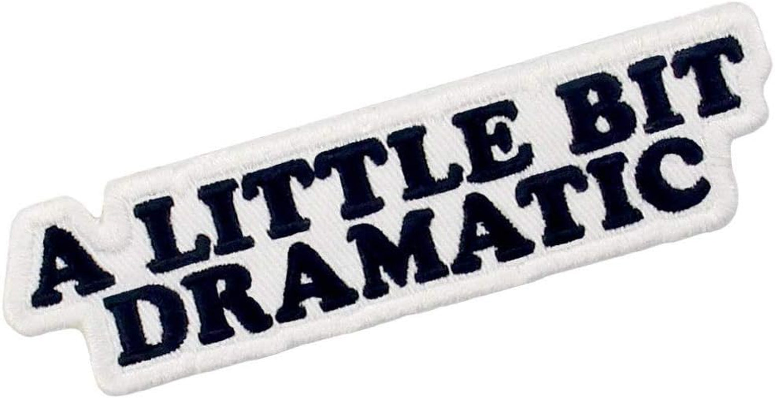 A Little Bit Dramatic Patch Embroidered Biker Applique Iron on Sew on Emblem