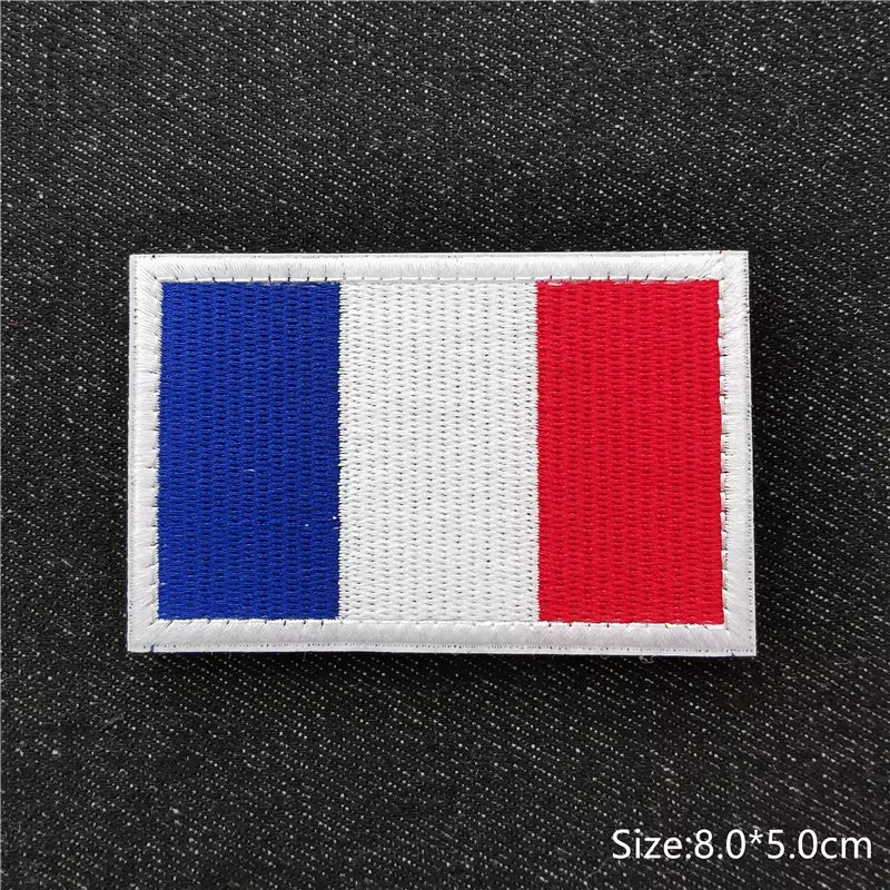 National Flag Badges Embroidery Patches for Clothes Sewing Supplies Decorative Stickers Clothing Velcroing DIY