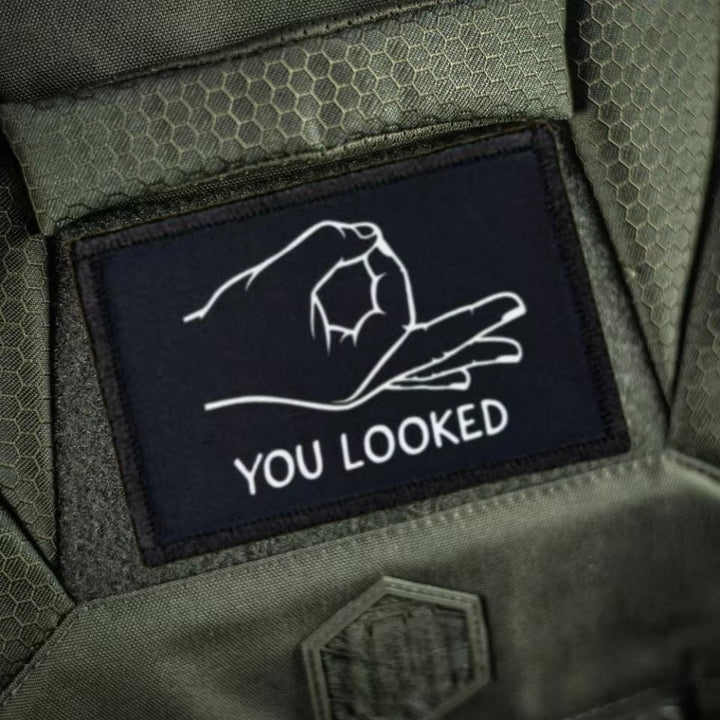 You Looked OK Tactical Patches Funny Printed Hook&Loop Patch Military OK Gesture Morale Badge Armband Backpack Stickers