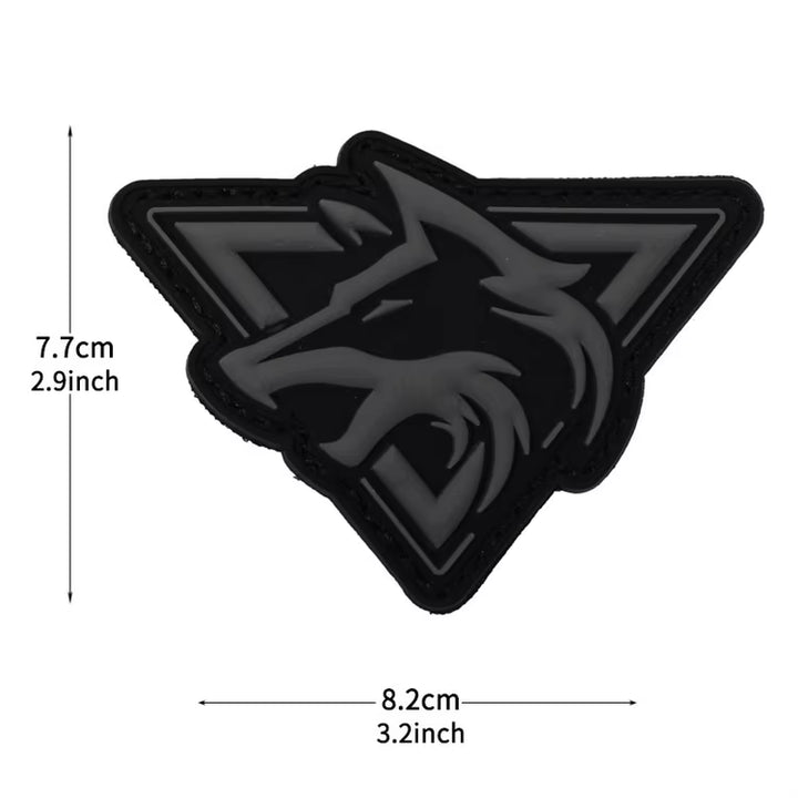 Wolf Head Morale Badge Patch PVC Luminous Tactical Armband Tactical Equipment Military Hook and Loop Patches Backpack Sticker