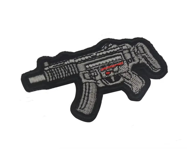 Q-Version 81-1 Mini Rifle Weapon Morale Badge Embroidered Klett Patches Military Tactical AK 98K Armband Backpack Sticker