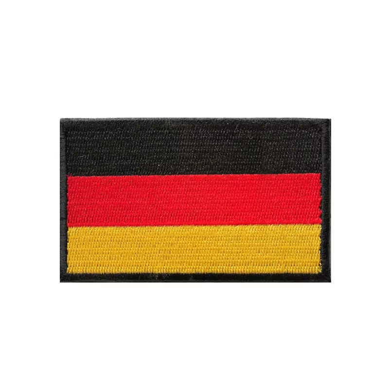 Portugal Flag Backpack Badge France Hook and Loop Embroidered Military Patches Flags Cloth Stickers Shoulder Applieque DIY