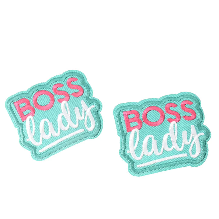 1Pcs Boss Lady English Letters Patch Cloth Stickers Embroidery Appliques Clothing Accessories DIY Badges T-Shirt Sewing Supplies