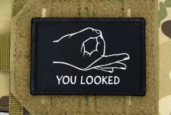 You Looked OK Tactical Patches Funny Printed Hook&Loop Patch Military OK Gesture Morale Badge Armband Backpack Stickers