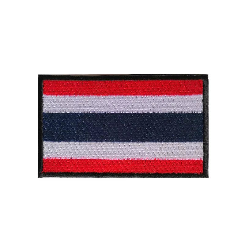 Spain Us Flag Badge Hook and Loop Embroidered Army Military Tactical Hook Patches Mexico Flags Cloth Stickers Shoulder Applieque