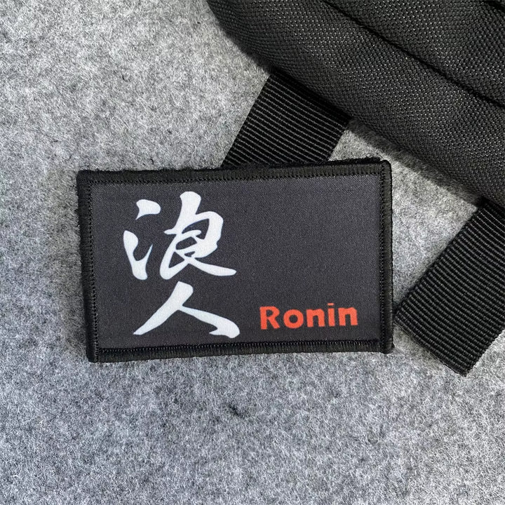 Ronin Samurai Tactical Patches Military Army Morale Badge Hook and Loop Outdoor Sports Armband Backpack Hat Accessories Sticker