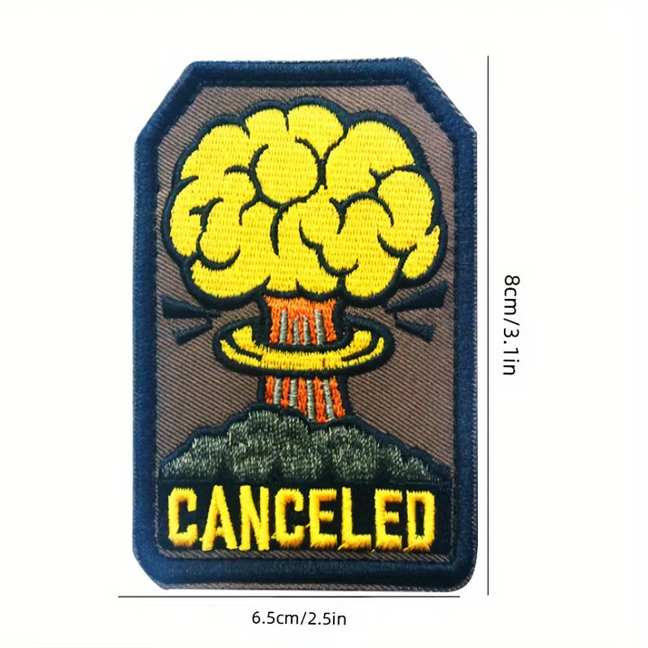 Vintage Nuclear Explosion Patches with Velcros – Retro Military Style, 6.5Cm/2.5In – Perfect for Jackets, Molle Bags, Hats & DIY