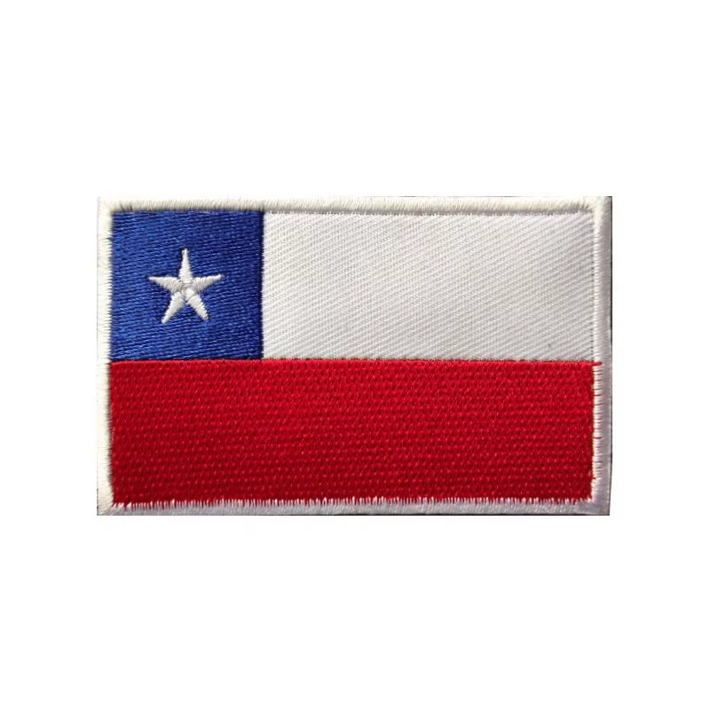 Spain Us Flag Badge Hook and Loop Embroidered Army Military Tactical Hook Patches Mexico Flags Cloth Stickers Shoulder Applieque