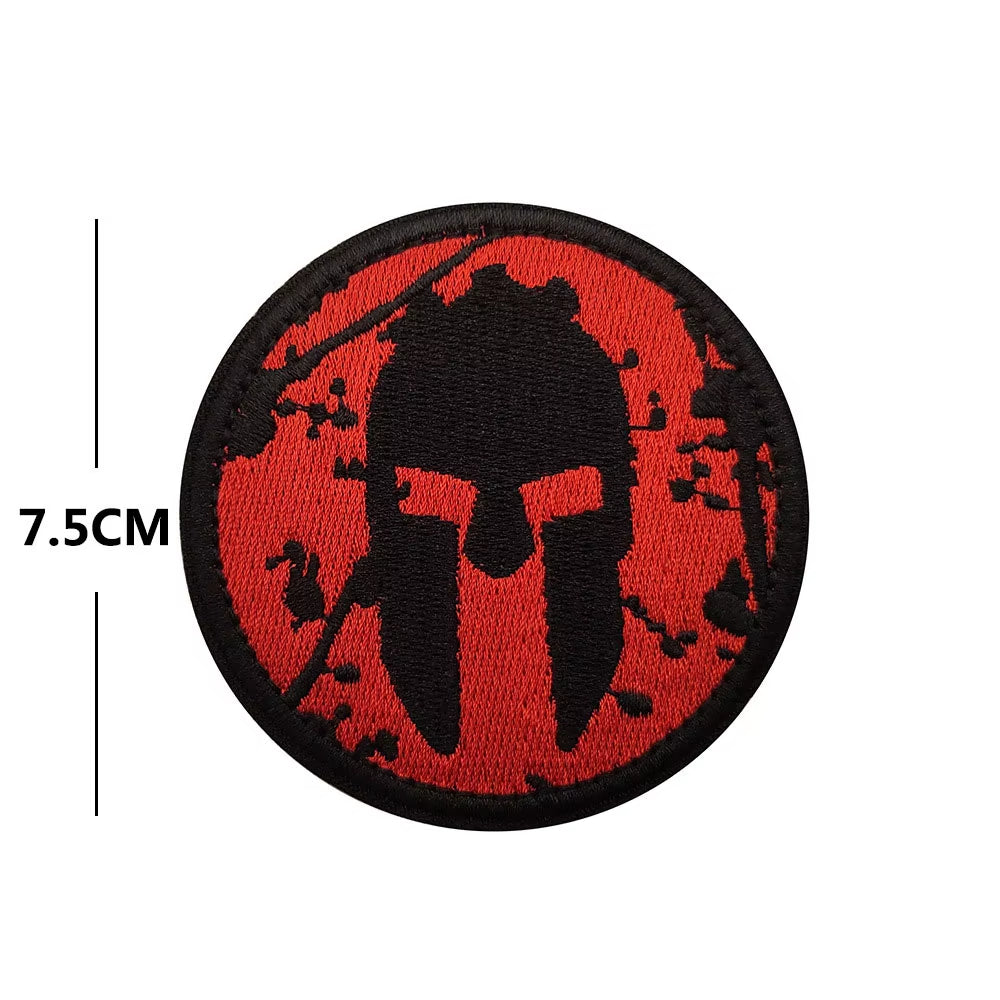 Spartan Armor Warrior Helmet Patch Embroidery Army Tactical Chapter DIY Badges Emblem Military Patches for Clothing Sticker