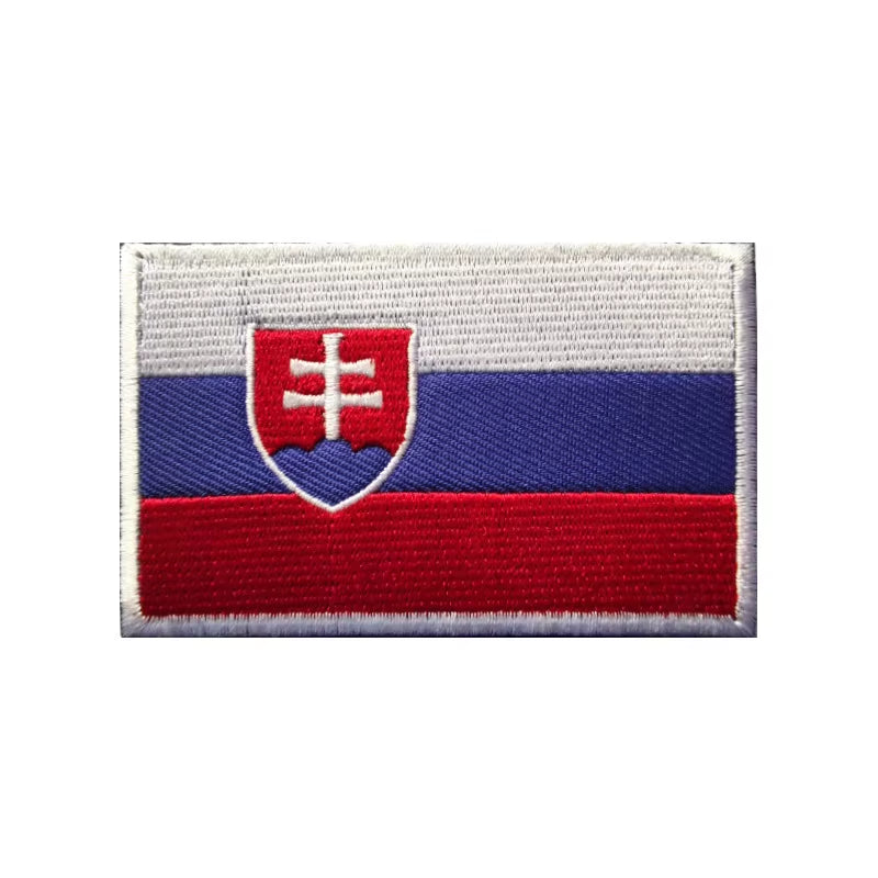 Portugal Flag Backpack Badge France Hook and Loop Embroidered Military Patches Flags Cloth Stickers Shoulder Applieque DIY