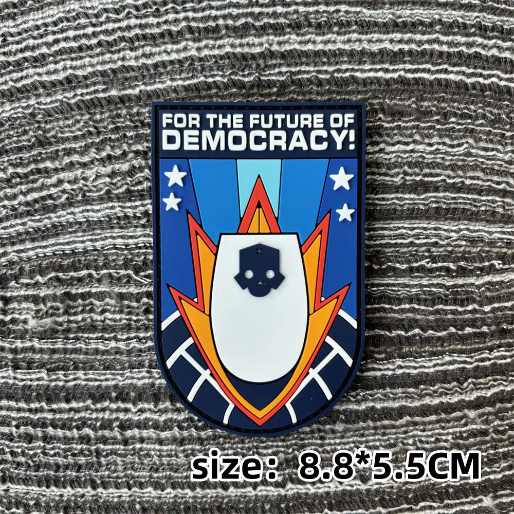 Funny Pvc Patch for Clothing Gun Morale Badge Hook and Loop Patches Backpack Tactical Equipment Orcish Stickers