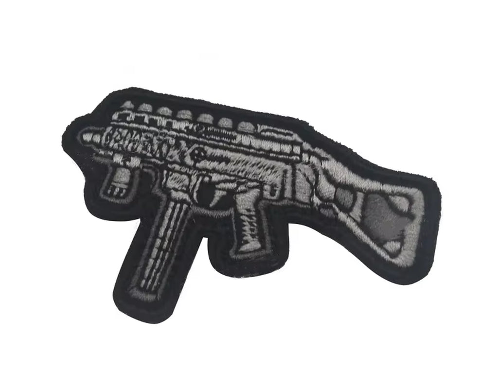 Q-Version 81-1 Mini Rifle Weapon Morale Badge Embroidered Klett Patches Military Tactical AK 98K Armband Backpack Sticker