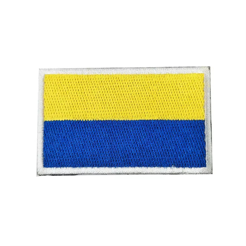 Spain Us Flag Badge Hook and Loop Embroidered Army Military Tactical Hook Patches Mexico Flags Cloth Stickers Shoulder Applieque