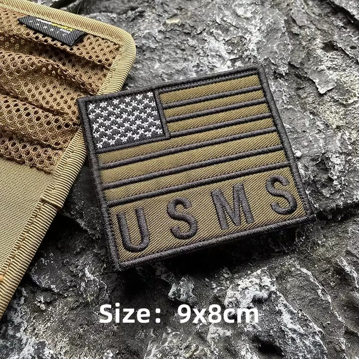 US Federal Marshal Vest Sticker Embroidered Hook&Loop Patch Tactical Accessories Morale Badge Military Patches Armband