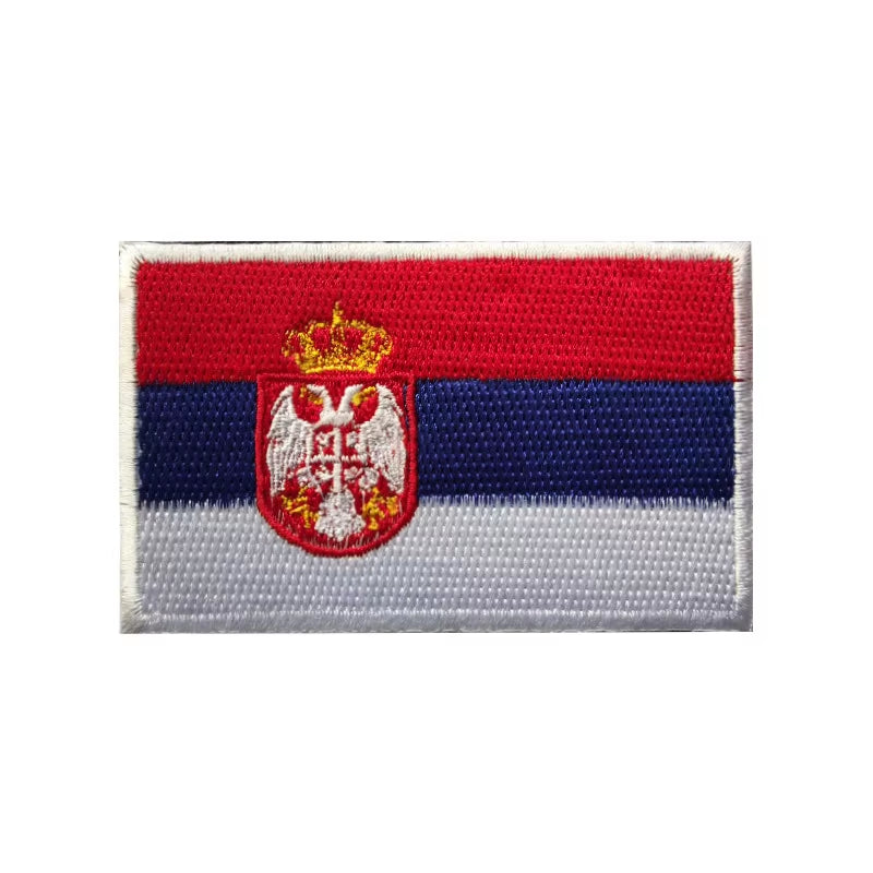 Portugal Flag Backpack Badge France Hook and Loop Embroidered Military Patches Flags Cloth Stickers Shoulder Applieque DIY