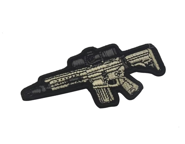 Q-Version 81-1 Mini Rifle Weapon Morale Badge Embroidered Klett Patches Military Tactical AK 98K Armband Backpack Sticker