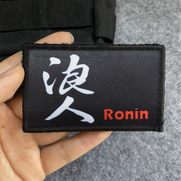 Ronin Samurai Tactical Patches Military Army Morale Badge Hook and Loop Outdoor Sports Armband Backpack Hat Accessories Sticker